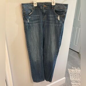 LC Lauren Conrad straight leg mid rise jeans size 12